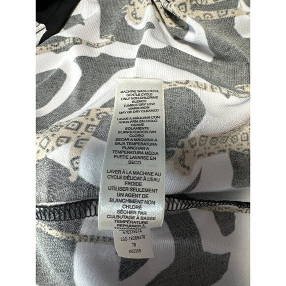 Chicos Womens Geometric & Whimsical Cheetah Black/White Top Size 2 US L - Picture 7 of 8